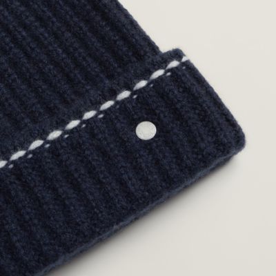 イヤーネット - メンズ カシミヤニットキャップ＆レザーグローブ